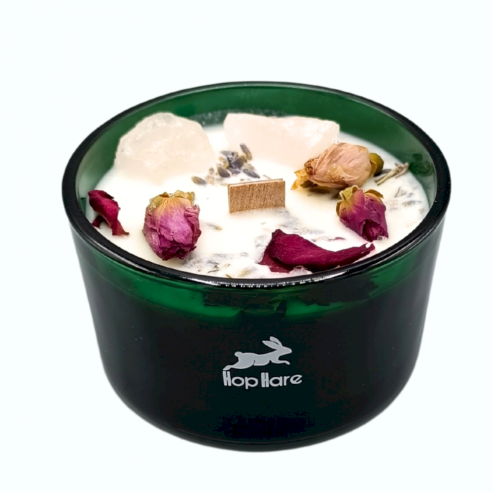Hop Hare Crystal Magic Flower Candle - the Lovers 4