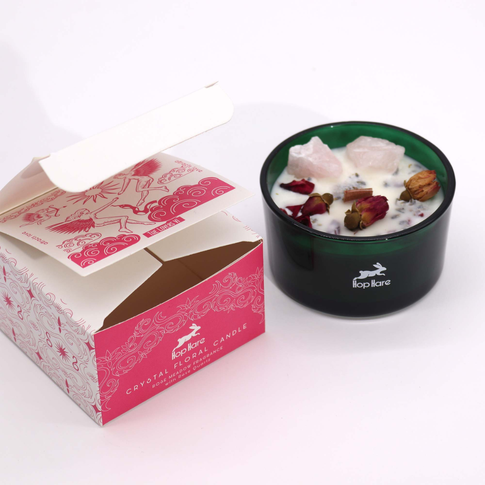 Hop Hare Crystal Magic Flower Candle - the Lovers 7