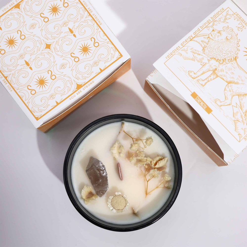 Hop Hare Crystal Magic Flower Candle - the Lion 2