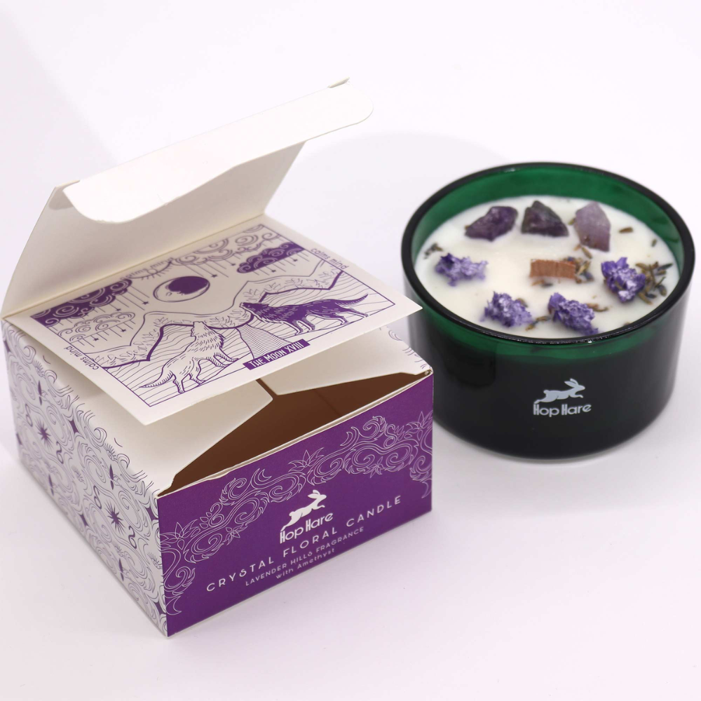 Hop Hare Crystal Magic Flower Candle - the Moon 6