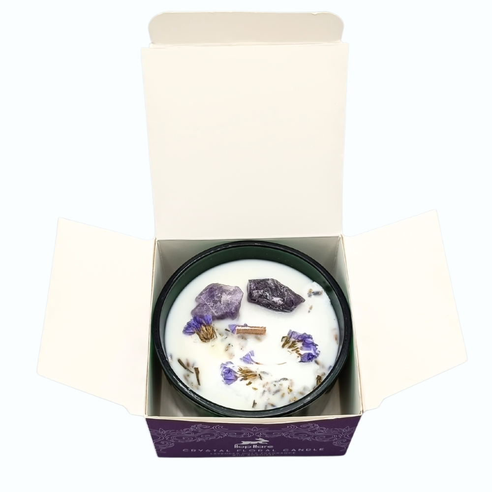 Hop Hare Crystal Magic Flower Candle - the Moon 9