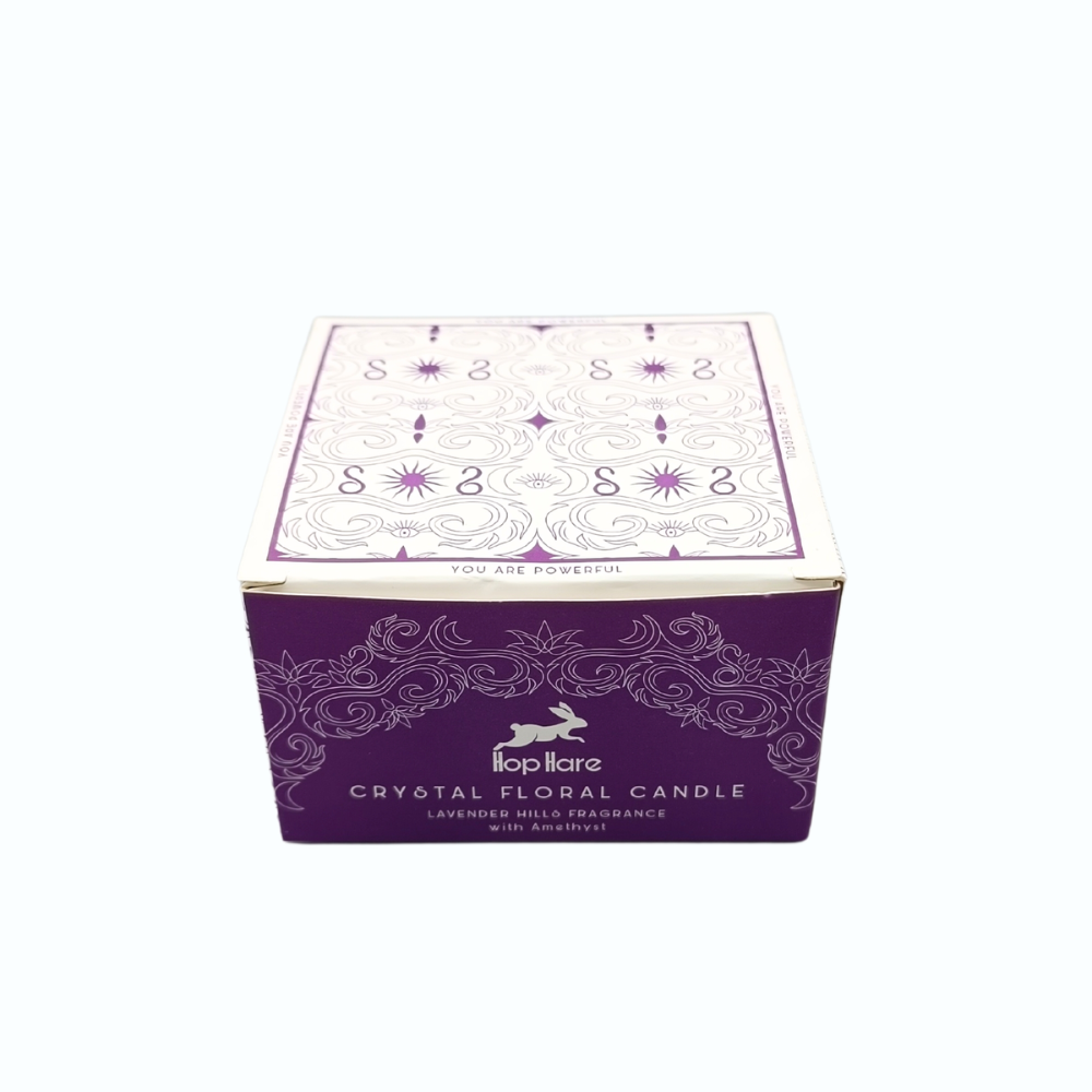 Hop Hare Crystal Magic Flower Candle - the Moon 12