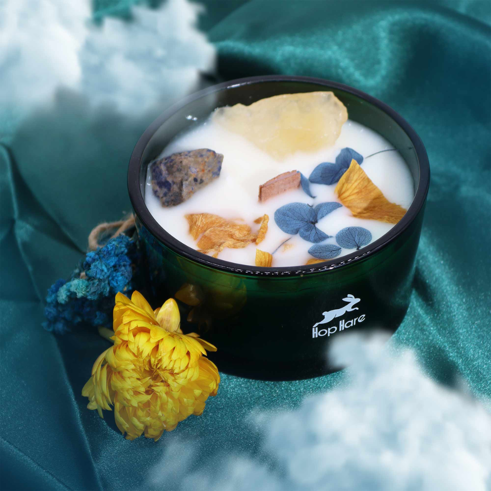 Hop Hare Crystal Magic Flower Candle - the Sun 2