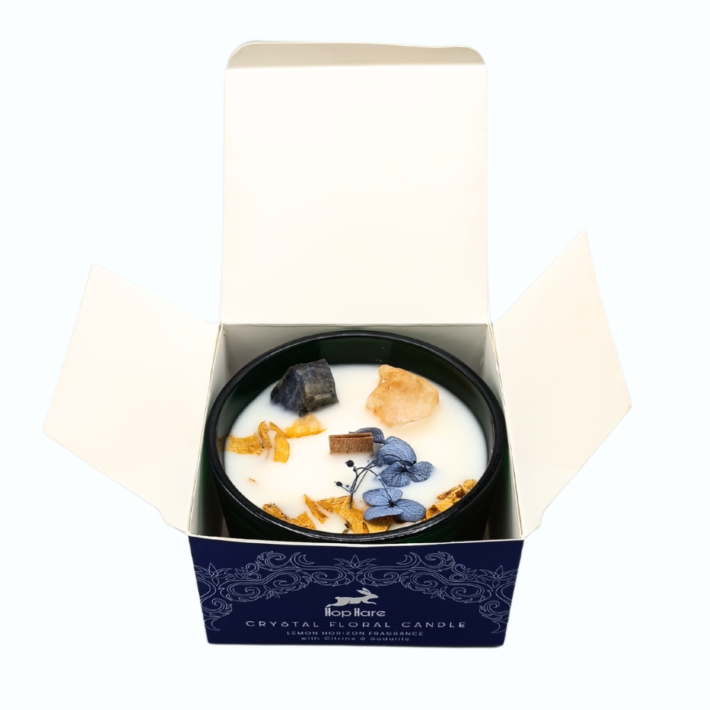 Hop Hare Crystal Magic Flower Candle - the Sun 11