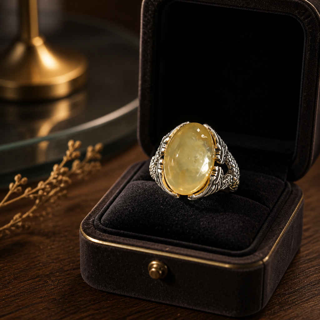 Agate Fleur de Cerisier - Bague cuivre plaqué acier 1