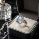 Aigue Marine - Bague cuivre plaqué acier - B