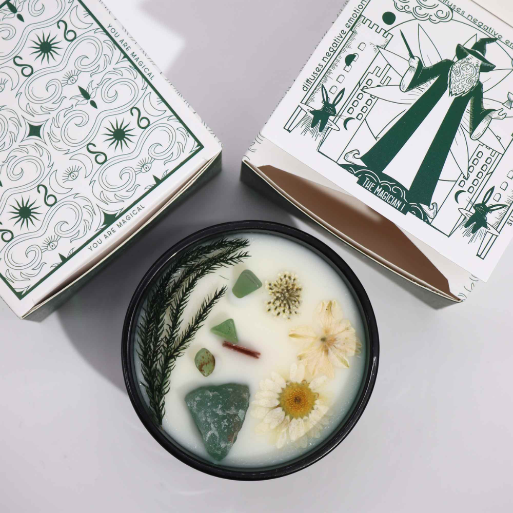 Hop Hare Crystal Magic Flower Candle - the Magician 3
