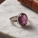 Bague Lépidolite 2A - Cuivre plaqué acier